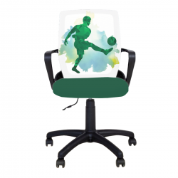 Детски стол Fly Black Football Green - Мебели за детска стая
