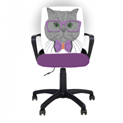 Детски стол Fly Black Purple Cat - Мебели за детска стая