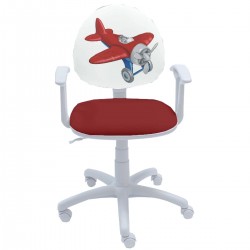 Детски стол Smart White Red Plane - Мебели за детска стая