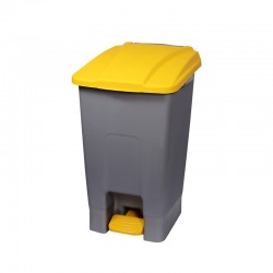 Planet Кош за отпадъци, за разделно събиране, с педал, пластмасов, 70 L, жълт - Кухненски аксесоари и прибори