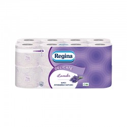 Regina Тоалетна хартия Lavender, целулоза, трипластова, 135 къса, 16 броя - Продукти за баня и WC