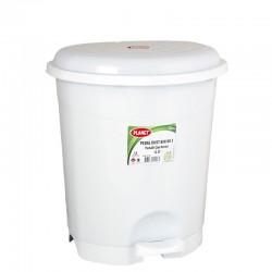 Planet Кош за отпадъци, с педал, пластмасов, 22 L, бял - Кухненски аксесоари и прибори