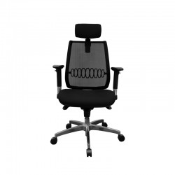 MJ Ергономичен стол Ada, директорски, черна седалка, черна облегалка - Столове