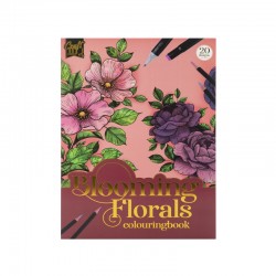 Grafix Книжка за оцветяване Цветя, А4, 20 листа - Декорация