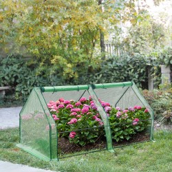 Mini Greenhouse Nissewaard 180x90x90cm PE mesh foil Green - Външни Структури