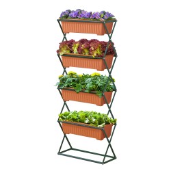 Vertical bed Veenendaal  51x21x125cm w 4 planter boxes - Саксии, Кашпи
