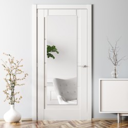 Door Mirror Lesina 120 x 40 cm White - Огледала