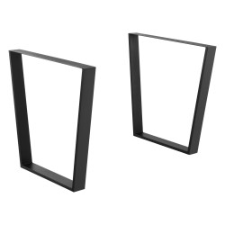 Table Frame Set of 2 55 - 75 x 72 cm Steel Black Matt - Видео и Мултимедия