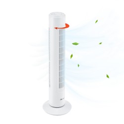 Вентилатор-кула3s, три степенен, осцилация, 50 W, Бял - Климатични електроуреди