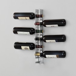 Поставка за вино Pfalz, размери 55x5x7 см, за 6 бутилки от неръждаема стомана - Sonata G