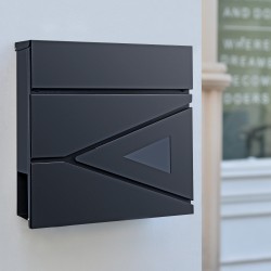 Пощенска кутия Schönburg, размери 37x37x11cm,  стомана,  антрацит цвят - Двор и Градина