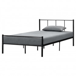 Метално легло  Черно, синтерезирана стомана, 200cm x 120cm - 
