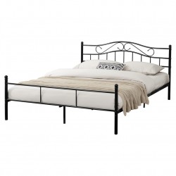 Двойно легло с метална рамка  - Черно, 200 x 140 см - Sonata G