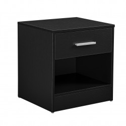 Нощно шкафче / Офис -Комод с едно чекмедже 36,5 x 29,5 x 38 см - Черно - Нощни шкафчета