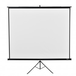 Преносим проекторен екран със стойка,  203 x 203 cm, Бял/Черен - Аксесоари