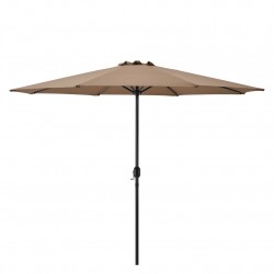 Градински чадър   Ø 300 x 230 cm, Бежов, водоусточив, Полиестер - Sonata G