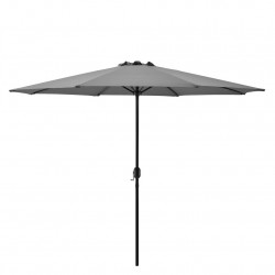 Градински чадър   Ø 300 x 230 cm, Сив, водоусточив, Полиестер - Sonata G