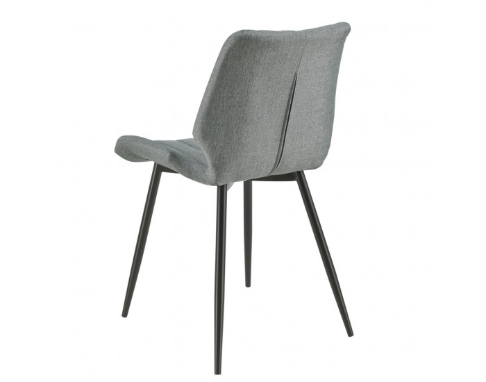 .Комплект от 2 дизайнерски стола, 77 x 57,5 x 46 cm, Тъмносив, Текстил -