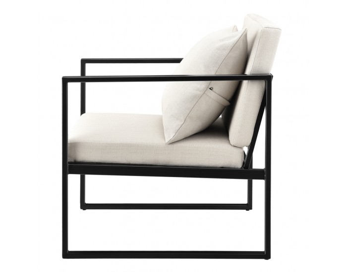 2 бр. Дизайнерски фотьойл 70 x 60 см с допълнителна възглавница - Бежов -