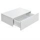 2 броя нощни шкафчета за стенен монтаж с едно чекмедже Бял матиран, 46x30x15cm -