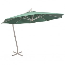 Sonata Висящ чадър за слънце, 350 см, алуминиев прът, зелен - Сенници и Чадъри