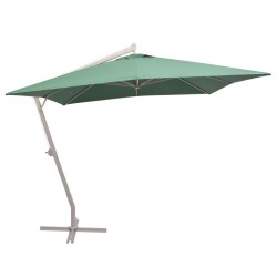Sonata Висящ чадър за слънце, 300x300 см, алуминиев прът, зелен - Сенници и Чадъри