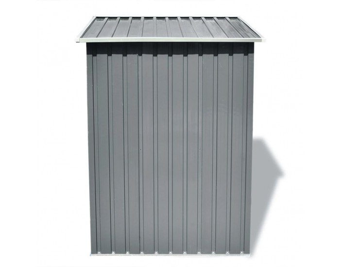 Sonata Градинска барака за съхранение, сив метал, 204x132x186 см -