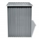 Sonata Градинска барака за съхранение, сив метал, 204x132x186 см -