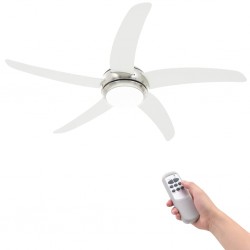 Sonata Декоративен вентилатор за таван с осветление, 128 см, бял - Климатични електроуреди