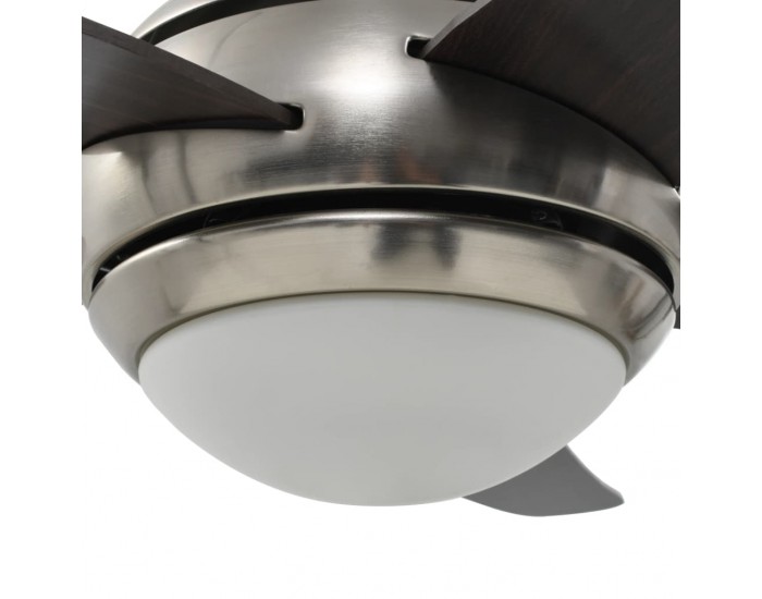 Sonata Декоративен вентилатор за таван с осветление, 128 см, кафяв -