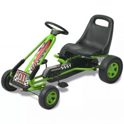 Sonata Детски картинг с педали, с регулируема седалка, зелен - Детски превозни средства