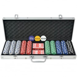 Sonata Покер комплект с 500 чипа, алуминий - Спортни Игри