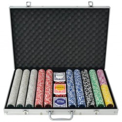 Sonata Покер комплект с 1000 лазерни чипа, алуминий - Спортни Игри