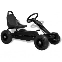 Sonata Детски картинг с педали и гуми, черен - Детски превозни средства