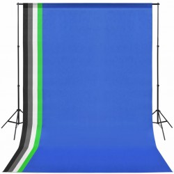 Sonata Комплект за фото студио с фонове в 5 цвята и регулируема рамка - Обзавеждане на Бизнес обекти
