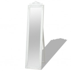 Sonata Свободностоящо огледало, бароков стил 160х40 см, бяло - Огледала
