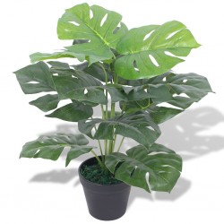 Sonata Изкуствено растение монстера със саксия, 45 см, зелено - Изкуствени цветя