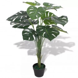Sonata Изкуствено растение монстера със саксия, 70 см, зелено - Изкуствени цветя