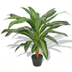 Sonata Изкуствено растение драцена със саксия, 90 см, зелено - Изкуствени цветя