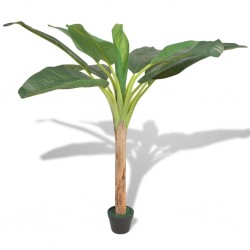 Sonata Изкуствено растение банан със саксия, 150 см, зелено - Изкуствени цветя