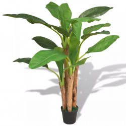 Sonata Изкуствено растение банан със саксия, 175 см, зелено - Изкуствени цветя