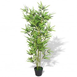 Sonata Изкуствено растение бамбук със саксия, 120 см, зелено - Изкуствени цветя