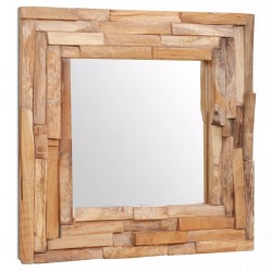 Sonata Декоративно огледало, тиково дърво, 60x60 см, квадратно - Огледала