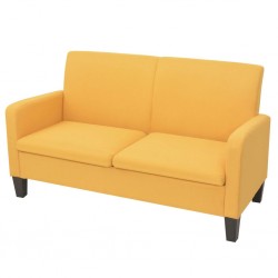 Sonata Двуместен диван, 135х65х76 см, жълт - Black Days