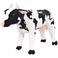 Sonata Плюшена детска кравичка за яздене, черно и бяло, XXL - Детски играчки