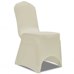 Sonata Покривни калъфи за столове, 100 бр, еластични, кремави - Калъфи за мебели