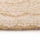 Sonata Плетен килим от юта с принт, 90 см, кръгъл -