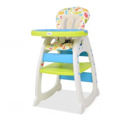 Sonata 3 в 1 Столче за хранене с масичка, синьо и зелено - Мебели за детска стая