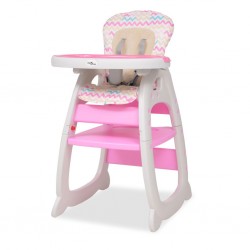 Sonata 3 в 1 Столче за хранене с масичка, розово - Мебели за детска стая