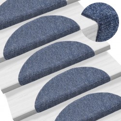 Sonata Самозалепващи стелки за стъпала, 15 бр, 54x16x4 см, сини - Килими, Мокети и Подложки